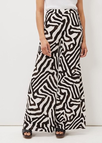 Phase Eight Isabelle Zebra Print Wide Leg Trousers Multicolor Australia | LX7493862